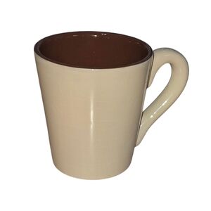 Vintage Starbucks Hand-Painted Mug Beige Brown Crackle Glaze Coffee Cup